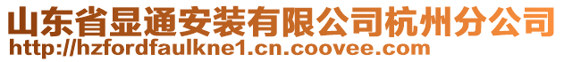 山東省顯通安裝有限公司杭州分公司