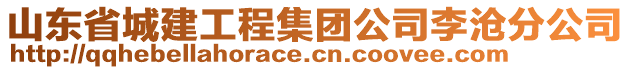 山東省城建工程集團(tuán)公司李滄分公司