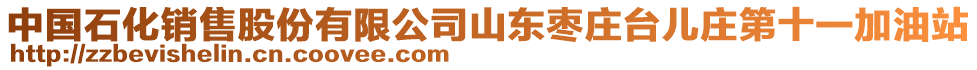 中國(guó)石化銷售股份有限公司山東棗莊臺(tái)兒莊第十一加油站