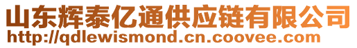 山東輝泰億通供應鏈有限公司