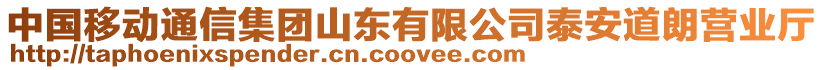 中國移動通信集團山東有限公司泰安道朗營業廳