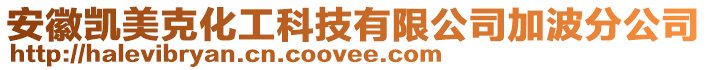 安徽凱美克化工科技有限公司加波分公司