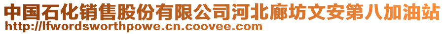 中國(guó)石化銷售股份有限公司河北廊坊文安第八加油站