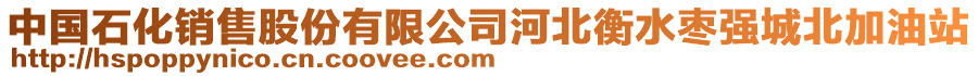 中國(guó)石化銷售股份有限公司河北衡水棗強(qiáng)城北加油站