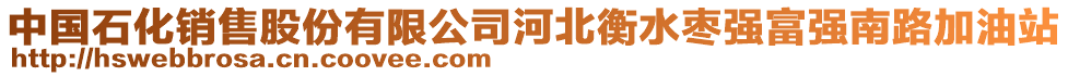 中國石化銷售股份有限公司河北衡水棗強富強南路加油站