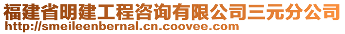 福建省明建工程咨詢有限公司三元分公司