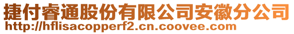 捷付睿通股份有限公司安徽分公司