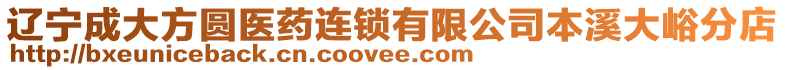 遼寧成大方圓醫(yī)藥連鎖有限公司本溪大峪分店