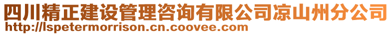 四川精正建設(shè)管理咨詢有限公司涼山州分公司