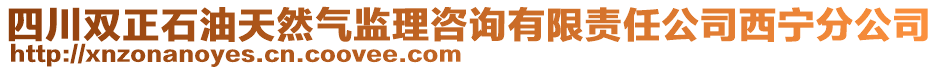 四川雙正石油天然氣監(jiān)理咨詢有限責(zé)任公司西寧分公司