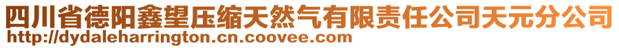 四川省德陽鑫望壓縮天然氣有限責(zé)任公司天元分公司