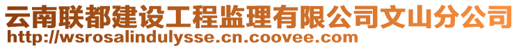 云南聯(lián)都建設(shè)工程監(jiān)理有限公司文山分公司