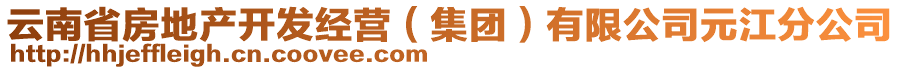 云南省房地產(chǎn)開發(fā)經(jīng)營（集團）有限公司元江分公司