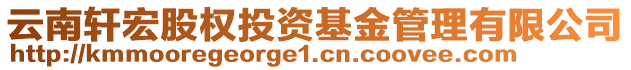 云南軒宏股權(quán)投資基金管理有限公司