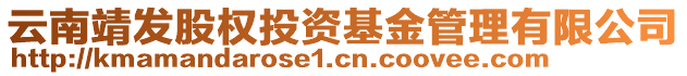 云南靖發(fā)股權(quán)投資基金管理有限公司