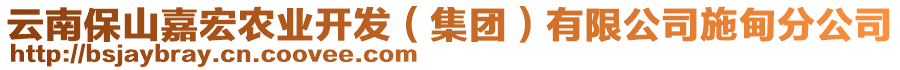 云南保山嘉宏農(nóng)業(yè)開發(fā)（集團）有限公司施甸分公司