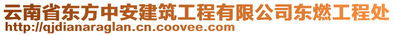 云南省東方中安建筑工程有限公司東燃工程處