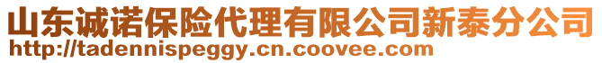 山東誠(chéng)諾保險(xiǎn)代理有限公司新泰分公司