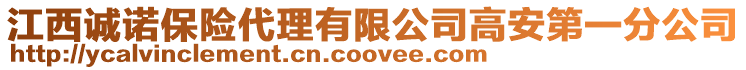 江西誠諾保險代理有限公司高安第一分公司