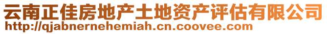 云南正佳房地產(chǎn)土地資產(chǎn)評估有限公司