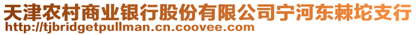 天津農(nóng)村商業(yè)銀行股份有限公司寧河?xùn)|棘坨支行