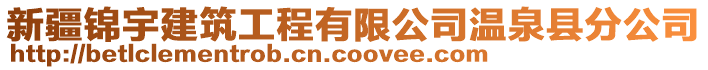 新疆錦宇建筑工程有限公司溫泉縣分公司