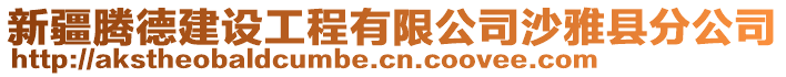 新疆騰德建設(shè)工程有限公司沙雅縣分公司