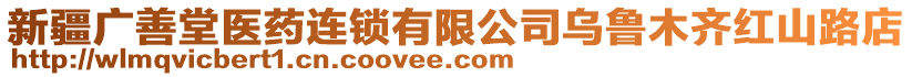 新疆廣善堂醫(yī)藥連鎖有限公司烏魯木齊紅山路店