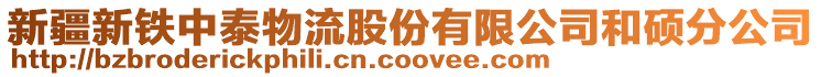 新疆新鐵中泰物流股份有限公司和碩分公司