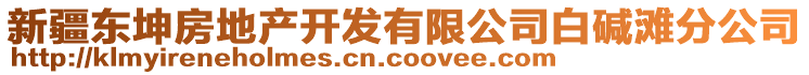 新疆東坤房地產開發有限公司白堿灘分公司
