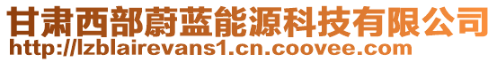 甘肅西部蔚藍能源科技有限公司