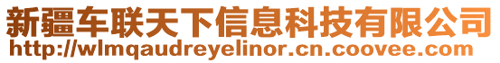 新疆車聯(lián)天下信息科技有限公司