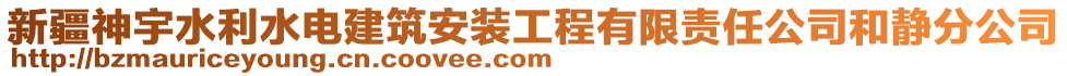 新疆神宇水利水電建筑安裝工程有限責任公司和靜分公司