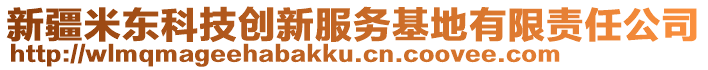 新疆米東科技創(chuàng)新服務(wù)基地有限責任公司