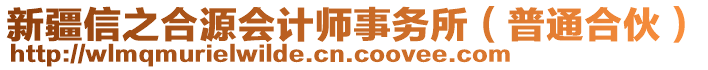 新疆信之合源會計師事務所（普通合伙）