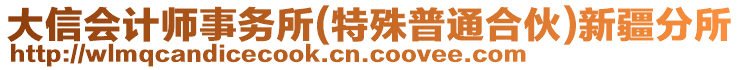 大信會計師事務(wù)所(特殊普通合伙)新疆分所