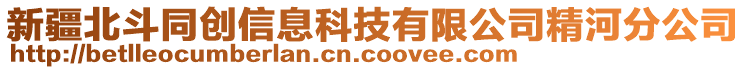 新疆北斗同創(chuàng)信息科技有限公司精河分公司