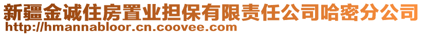 新疆金誠住房置業(yè)擔(dān)保有限責(zé)任公司哈密分公司