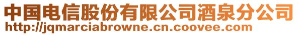 中國(guó)電信股份有限公司酒泉分公司