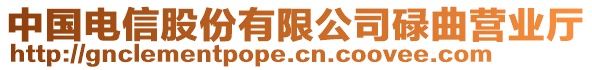 中國電信股份有限公司碌曲營業(yè)廳