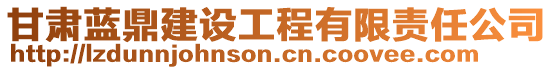 甘肅藍(lán)鼎建設(shè)工程有限責(zé)任公司