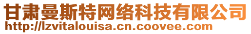 甘肅曼斯特網(wǎng)絡(luò)科技有限公司