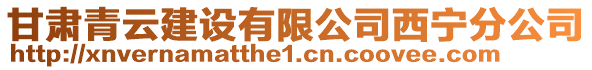 甘肅青云建設有限公司西寧分公司