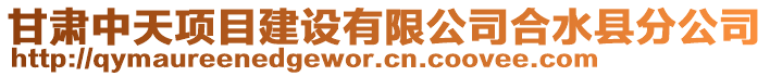 甘肅中天項目建設(shè)有限公司合水縣分公司