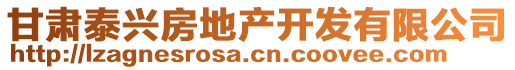 甘肅泰興房地產(chǎn)開(kāi)發(fā)有限公司