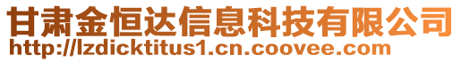 甘肅金恒達信息科技有限公司