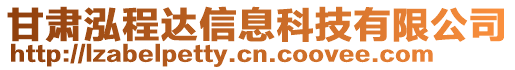 甘肅泓程達(dá)信息科技有限公司