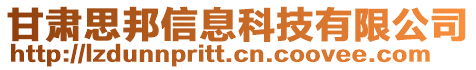 甘肅思邦信息科技有限公司