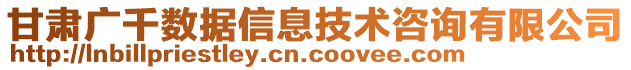 甘肅廣千數(shù)據信息技術咨詢有限公司