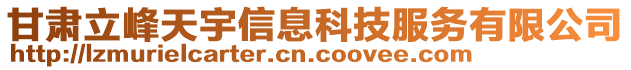 甘肅立峰天宇信息科技服務(wù)有限公司